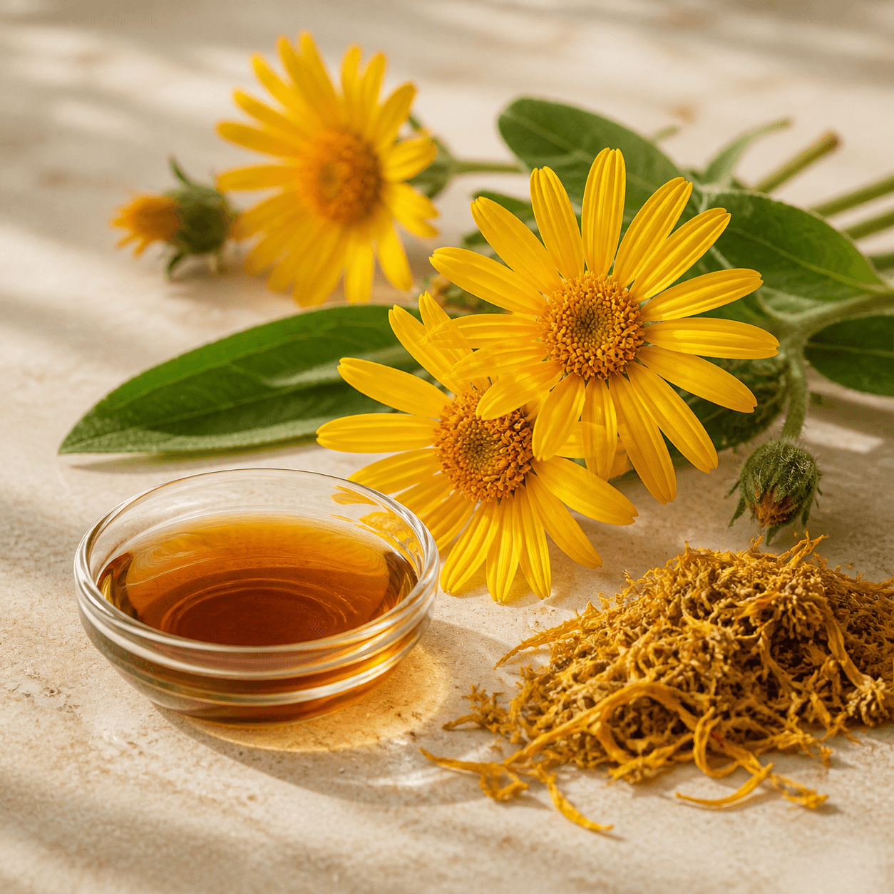 Arnica Flower ingredient photo for PHORIA topical formulas