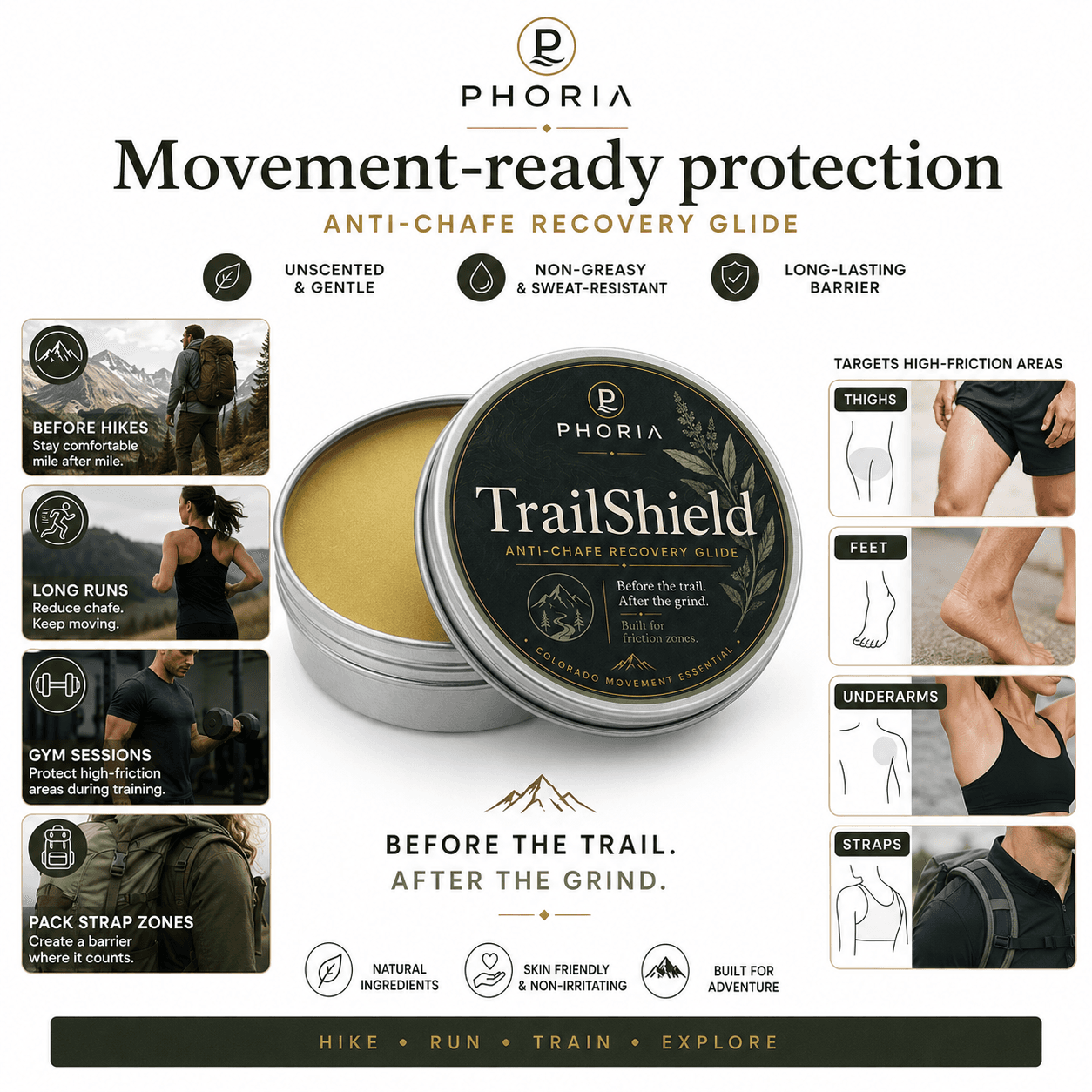 TrailShield Anti-Chafe Recovery Glide