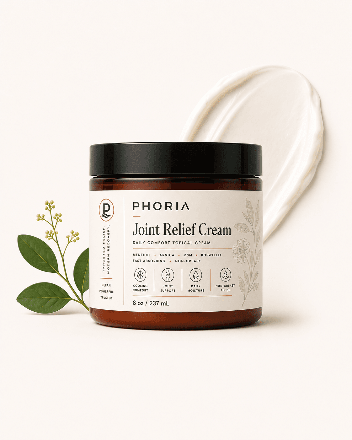PHORIA Joint Relief Cream jar